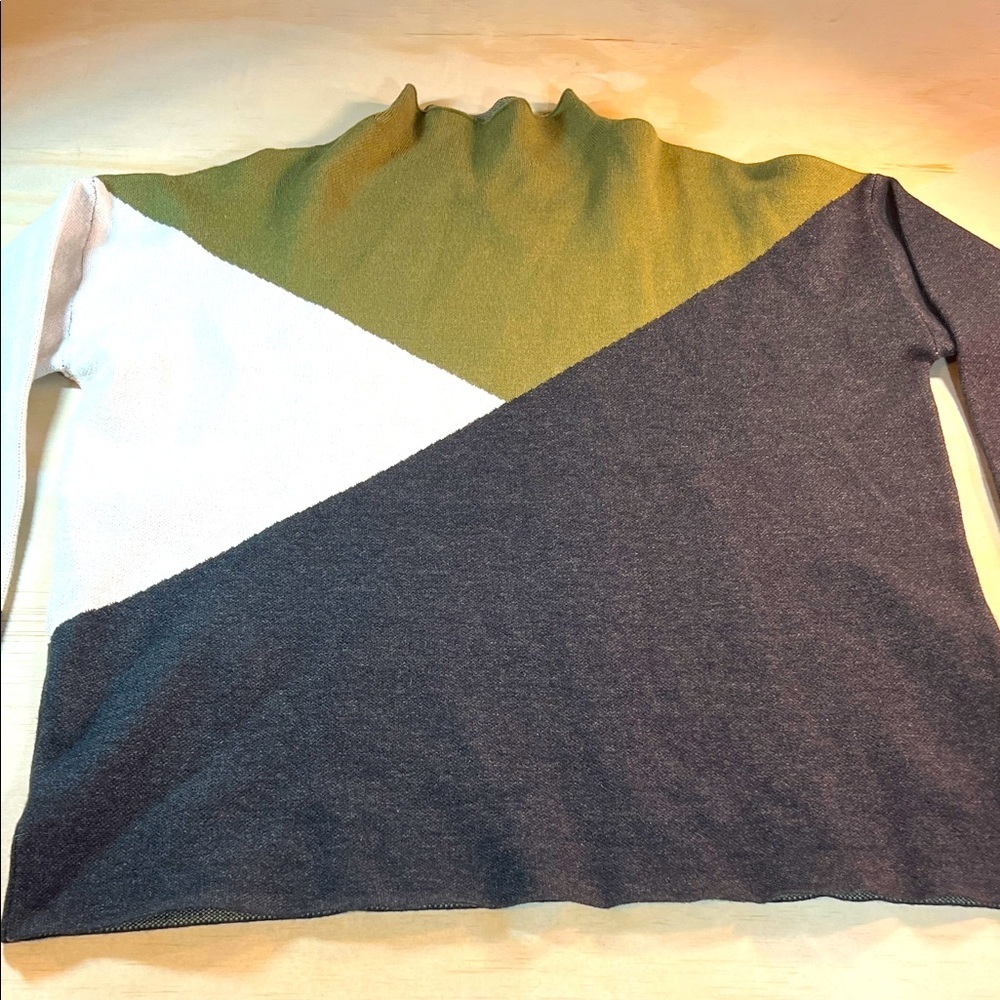Men’s Colorblock Turtleneck Sweater Sz L